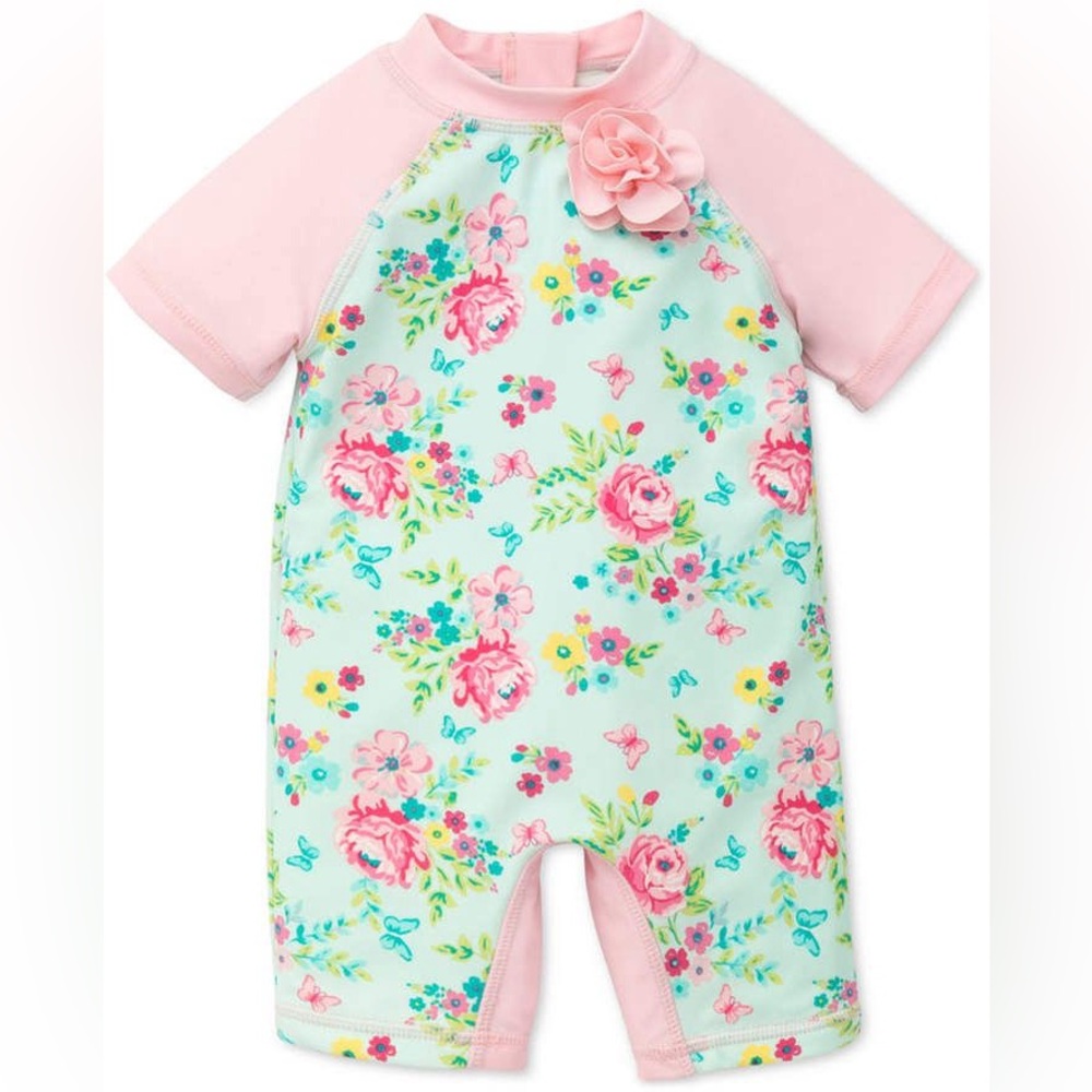 Little me rash guard swimsuit